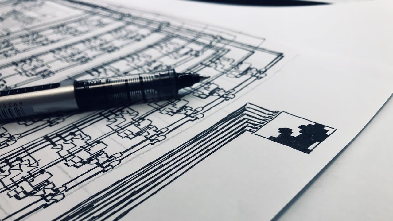 Hand Drawing a RISC V CPU and Playing Bad Apple on It