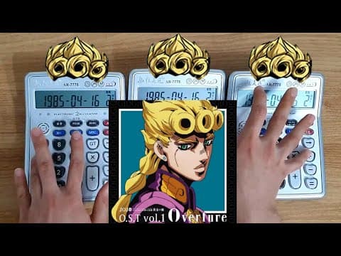 "GIORNO'S THEME" (il vento d'oro) calculator cover 죠죠 5부 처형브금 계산기버전