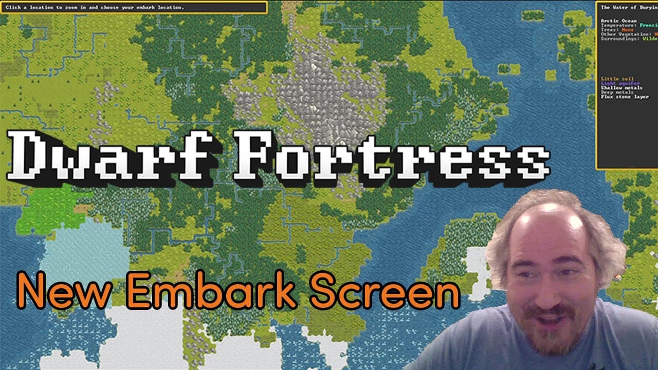 Dwarf Fortress Dev Update- New Embark Screen