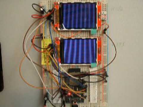 ESP32 drives 2 ILI9341 displays using HSPI and VSPI