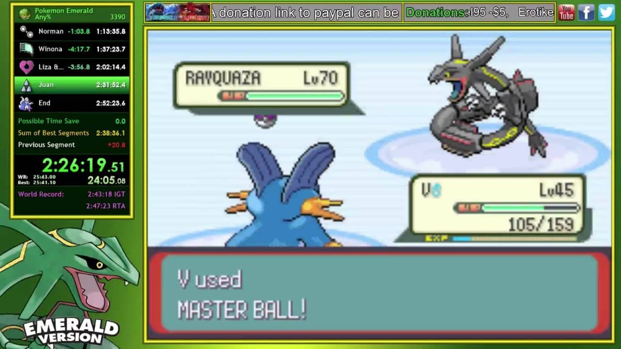 SHINY RAYQUAZA in my PB run