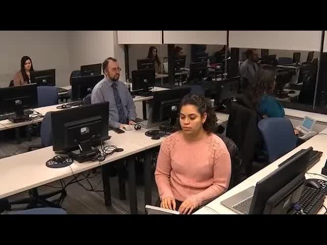 Stenography students battle for title of fastest fingers