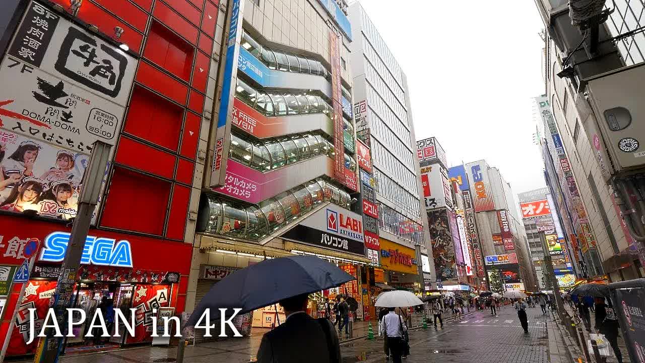 4K・ Japan - Rainy walk from Tokyo station to Akihabara ・ 4K
