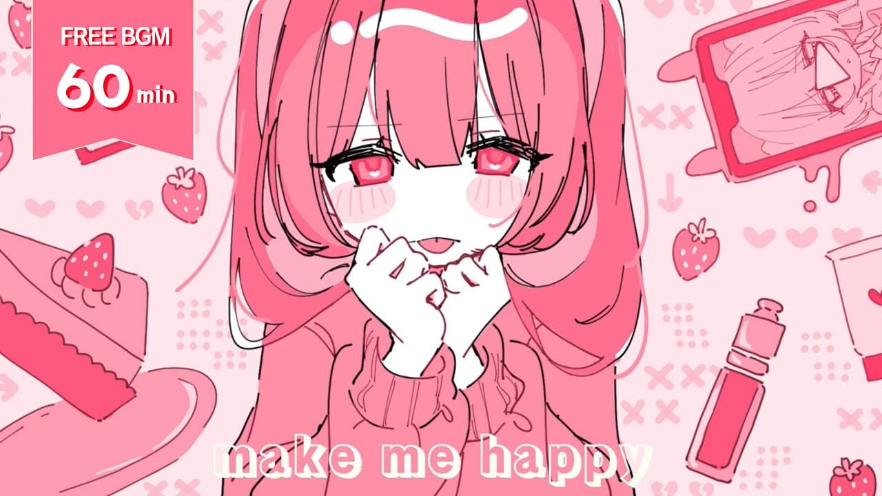 【1時間耐久フリーbgm】make me happy / かわいい、バレンタイン、8bit